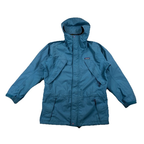 Patagonia Other - Patagonia‎ Unisex Storm Jacket Hooded Size XS Teal Full Zip Vintage